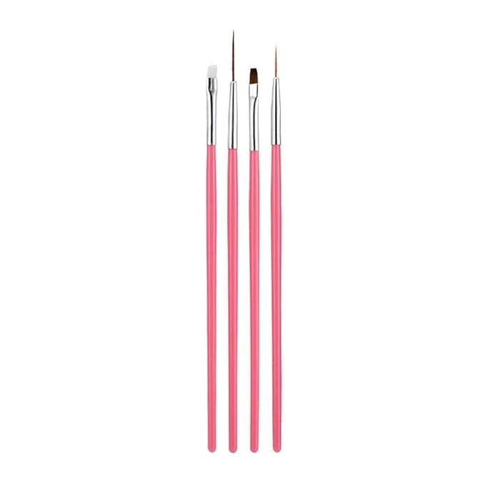 20pcs Nail Art Brushes Set, Nail Art Design Pen Painting Tools with Nail Extension Gel Brush, Nail Polish Brush, Builder Nail Gel Brush, Dotting needle,Adhesive drill pen (PinkFlower)-FemmiqueWomen