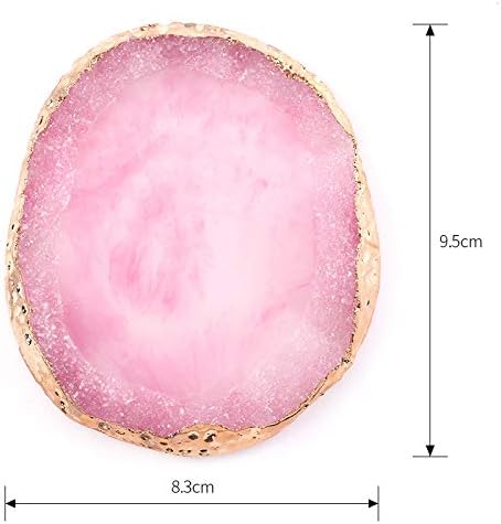 1pc White Golden Edge Resin Nail Art Palettes Nail Mixing Palette Polish Color Mixing Plate Nail Holder Display Cosmetic Mixing Tools Makeup Palette Tray Accessories (white)-FemmiqueWomen