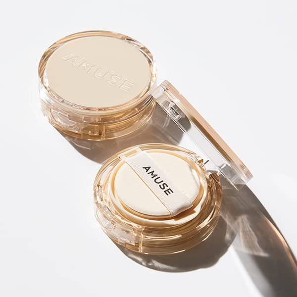 AMUSE Dew Jelly Vegan Cushion Foundation 02 NUDE | dewy, glow, long-lasting, double coverage, clean beauty, lightweight, natural look, foundation for sensitive skin, hydrating cushion-FemmiqueWomen