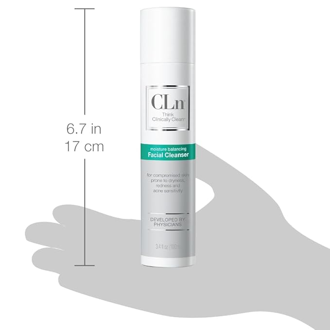 CLn® Facial Cleanser - Hydrating Facial Cleanser with Glycerin, For Skin Prone to Dryness, Eczema, Redness, Irritation & Acne Sensitivity, Fragrance-Free & Paraben-Free, 3.4 fl. oz.-FemmiqueWomen