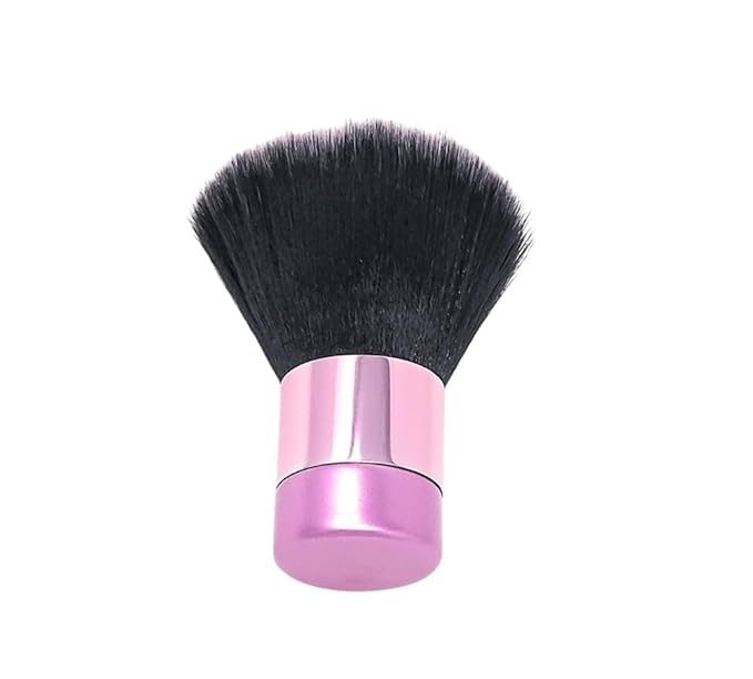 Luxurious and Large Soft Fluffy Powder Brush, Use as a Spray Tan Finishing Tool, Multipurpose Face and Body Barber and Beauty Tool, Large Kabuki Brush by BevyGold (Pink)-FemmiqueWomen