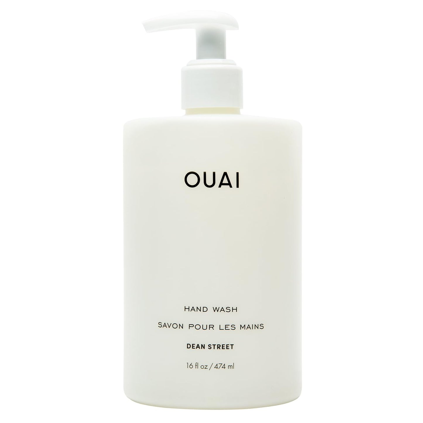 OUAI Hand Wash, Dean Street - Liquid Hand Soap with Jojoba, Avocado, & Rose Hip Oil for Replenished Skin - Gentle Exfoliating Kitchen & Bathroom Soap (16 Fl Oz)-FemmiqueWomen