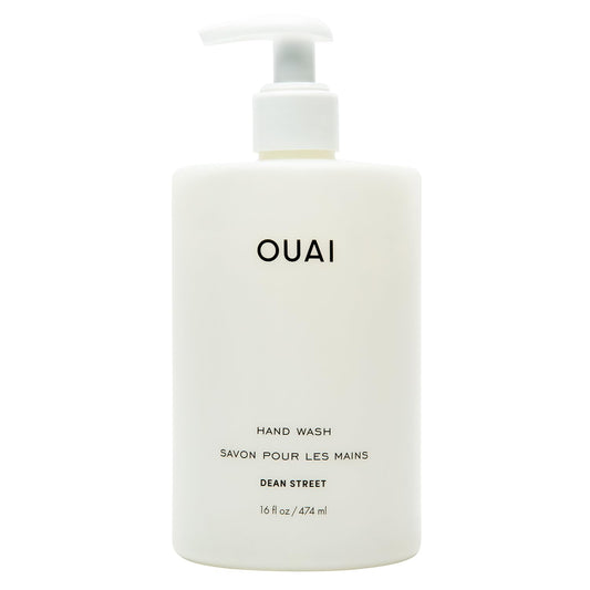 OUAI Hand Wash, Dean Street - Liquid Hand Soap with Jojoba, Avocado, & Rose Hip Oil for Replenished Skin - Gentle Exfoliating Kitchen & Bathroom Soap (16 Fl Oz)-FemmiqueWomen