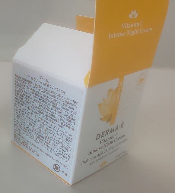 DERMA-E Vitamin C Intense Night Cream – Brightening and Hydrating Facial Skin Renewing Cream – Anti-Aging Overnight Facial Moisturizer, 2 oz-FemmiqueWomen