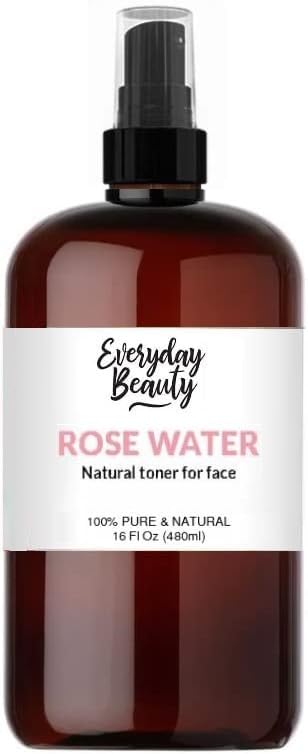Rose Water Facial Toner - 16oz Bulk Alcohol-Free Vegan All Natural Refreshing for Face and Hair - Uplifts, Calming & Soothing for All Skin Types-FemmiqueWomen