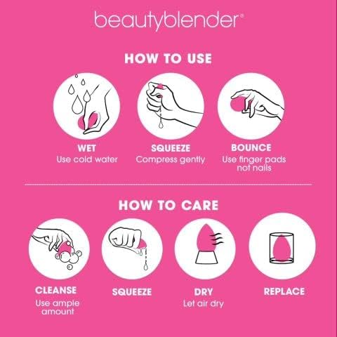 Beautyblender® | Nova Beauty Blender Makeup Sponge, Super-Soft Foam Easily Blends Foundations, Powders & Creams, Made in USA, Reusable, Washable, Streak Free Application, Vegan, Cruelty Free-FemmiqueWomen
