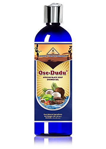 Organic, Anti-Bacterial OSE DUDU LIQUID BLACK SOAP GEL 1 LB (16 oz) Acne Eczema Dry Skin Psoriasis Scar Removal Face and Body Wash Skin Care (GHANA)-FemmiqueWomen