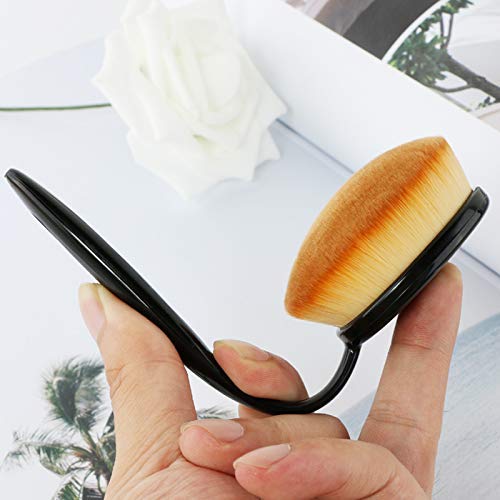 2 Sets Yoseng Oval Makeup Brushes 10 Fashionable Super Soft Professional Oval Toothbrush Foundation Contour Powder Blush Blending Brush Cosmetic Brushes Tool Set ink with Box Black（2 Pack）-FemmiqueWomen