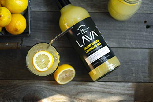 (3 Pack) LAVA Premium Skinny Ginger Lemonade Vodka Cocktail Mix made with Sicilian Lemon Juice, Candied Ginger Puree - 33.8oz Bottles-FemmiqueWomen
