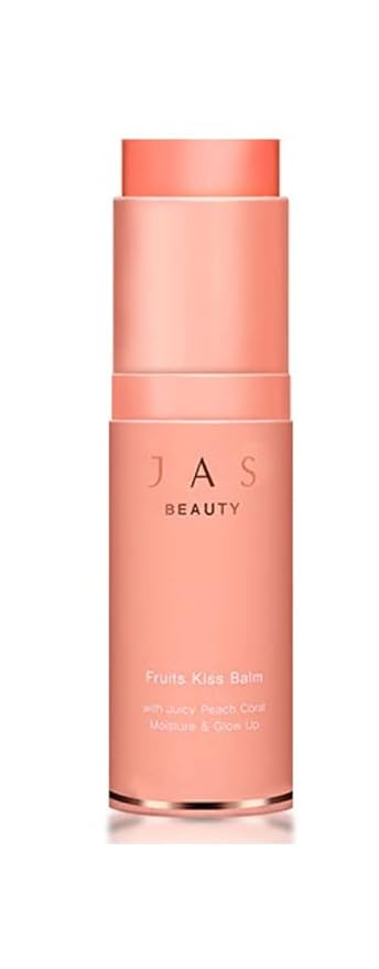 JAS 3-in-1 Eye, Cheek, Lip Glow Up Fruits Kiss Stick Multi Balm 10g, Hypoallergenic, Peach Coral, Oil Free, Portable Size, Multi usable,Sebum Care-FemmiqueWomen