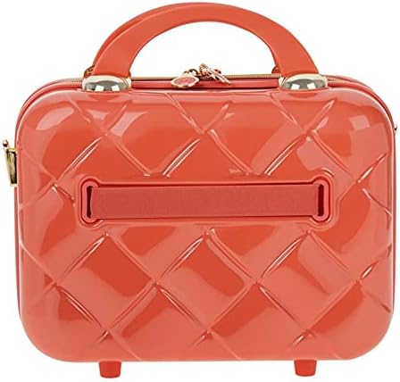 2-in-1 Essential St. Tropez Design Beauty Case - Black/Cream Python, Rose Gold-FemmiqueWomen