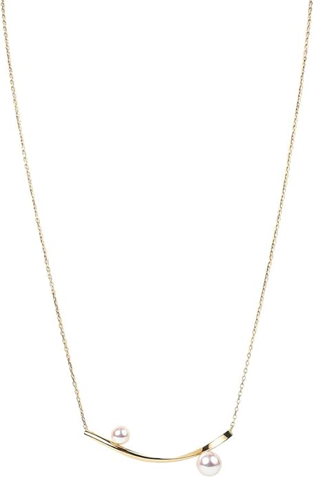 Japanese 4.5-6.0mm Akoya Cultured Pearl Pendant Necklace for Women with 18K Yellow Gold | Stylish Design Excellent Gift | Pearl Necklace-FemmiqueWomen