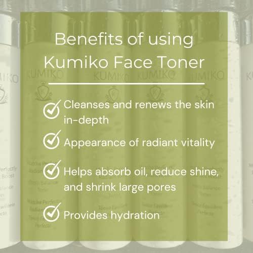KUMIKO Ultimate Matcha Skin Care: Radiant Boost Face Toner Fresh Balance - Purifying & Refreshing Glow Essence - Hydrate, Balance, Replenish Skin - 7.84 oz - Soothe and Revitalize Your Skin-FemmiqueWomen
