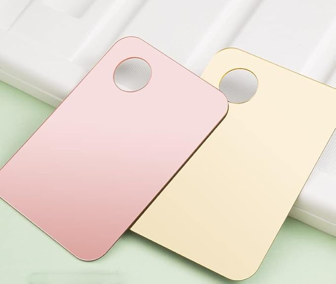 2 Pack Makeup Palette with Spatula,Acrylic Cosmetic Nail-art Artist Mixing Palette for Mixing Foundation Nail Art Eye Shadow Palette-FemmiqueWomen