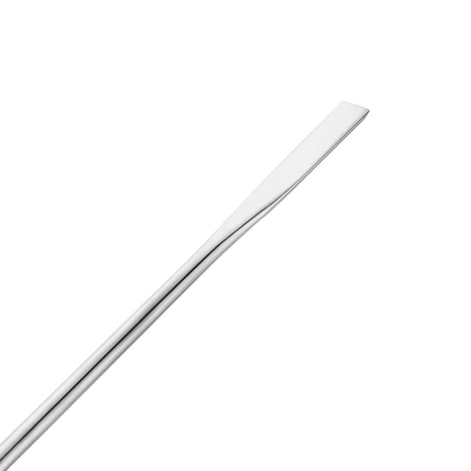 2Pcs Stainless Steel Cosmetic Mixing Makeup Spatula Nail Art Palette Stick Stirring Rod Mixer Artist Tool for Beauty Salon Color Cream Mixing Professional and Personal Use, Silver-FemmiqueWomen