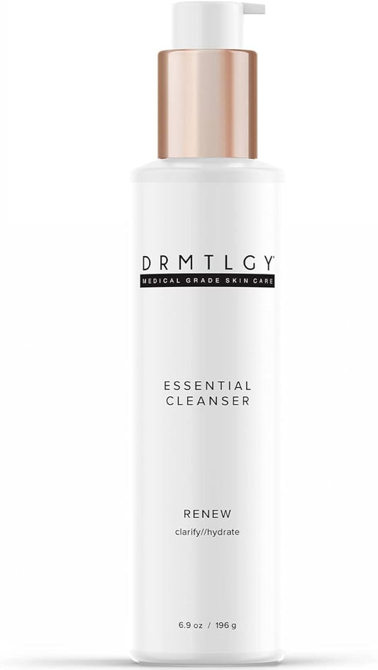 DRMTLGY Essential Facial Cleanser - Gentle Face Cleanser and Face Wash for Women and Men with Anti-Aging Peptides & Hyaluronic Acid. 6.9 fl oz-FemmiqueWomen