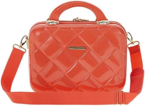 2-in-1 Essential St. Tropez Design Beauty Case - Black/Cream Python, Rose Gold-FemmiqueWomen