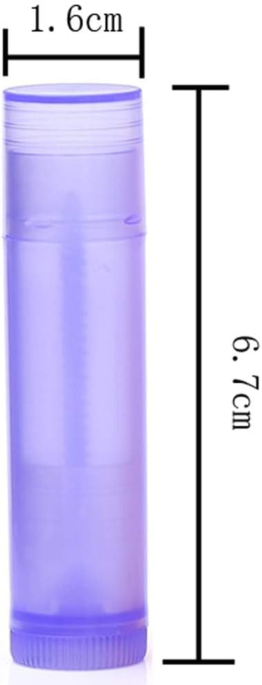 30 Pieces Multicolor Empty Lip Balm Container Tubes Lip Balm Empty Container Clear Tubes with Twist Bottom and Top Cap(Color Random)-FemmiqueWomen