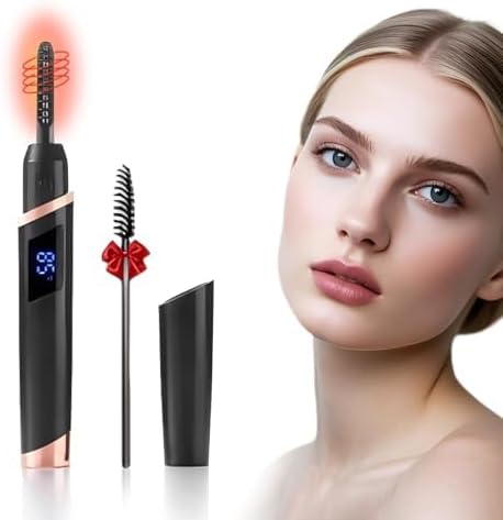 Heated Eyelash Curlers - Rechargeable Electric Eyelash Curler with 4 Heat Settings,Long-Lasting Curling Tool Includes Eyelash Brush,LED Display,Best for Women's Makeup (Black)-FemmiqueWomen