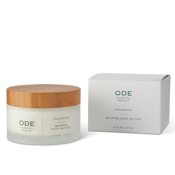 McEvoy Ranch Whipped Body Butter | ODE Olive Oil Beauty | 5.8 FL OZ | Crafted with Organic EVOO, Hyaluronic Acid, Organic Shea & Cocoa Butters | Nourishing, Brightening, Firming (Unscented)-FemmiqueWomen