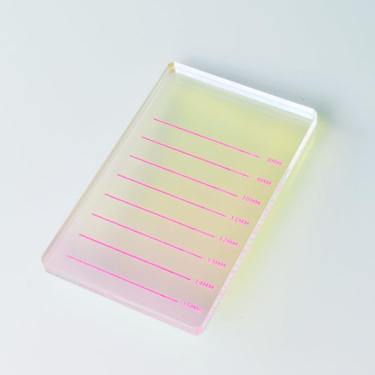 Grafting False Eyelash Acrylic Extension Pallet, Eyelash Extension Glue Tweezers Plate Pad Makeup Palette Individual Training Tools (Dazzling 4.72x2.95inch)-FemmiqueWomen