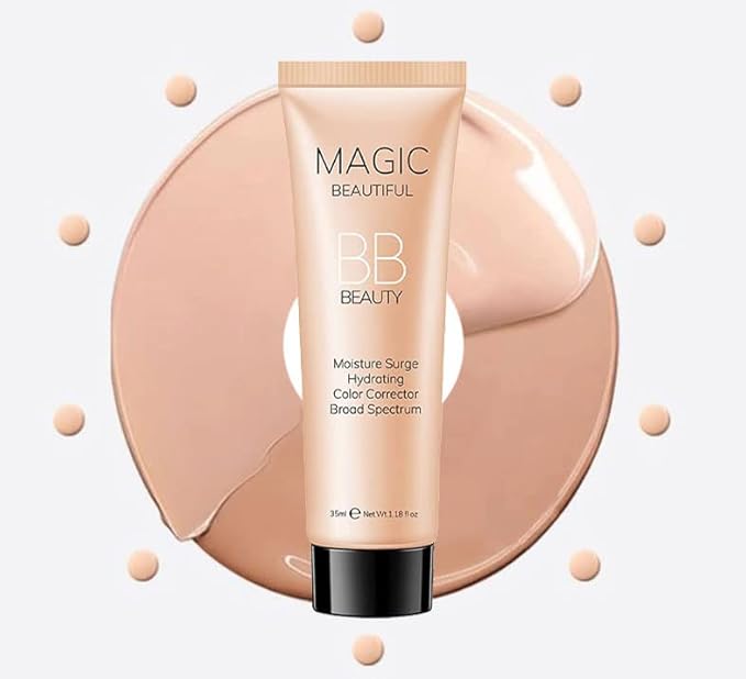 2 Pcs BB Cream Full Coverage Foundation,Hydrating Natural Flawless Concealer, Clean Nude Makeup Base,Color Correcting Oil-Free BB Cream(light skin tone)-FemmiqueWomen