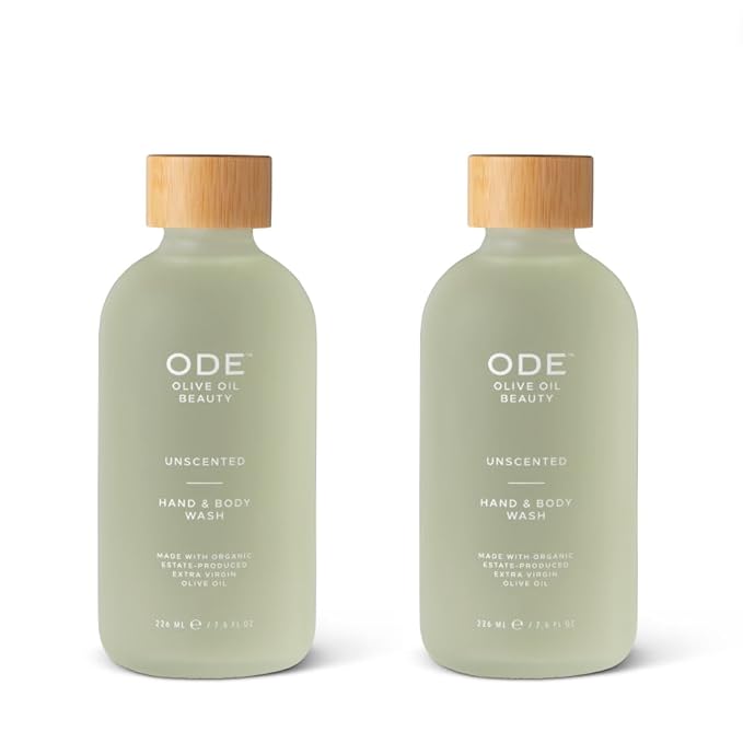 McEvoy Ranch Unscented Hand & Body Wash (2-pack) by ODE Olive Oil Beauty, Organic EVOO, California Made, Nourishing Foaming Wash-FemmiqueWomen