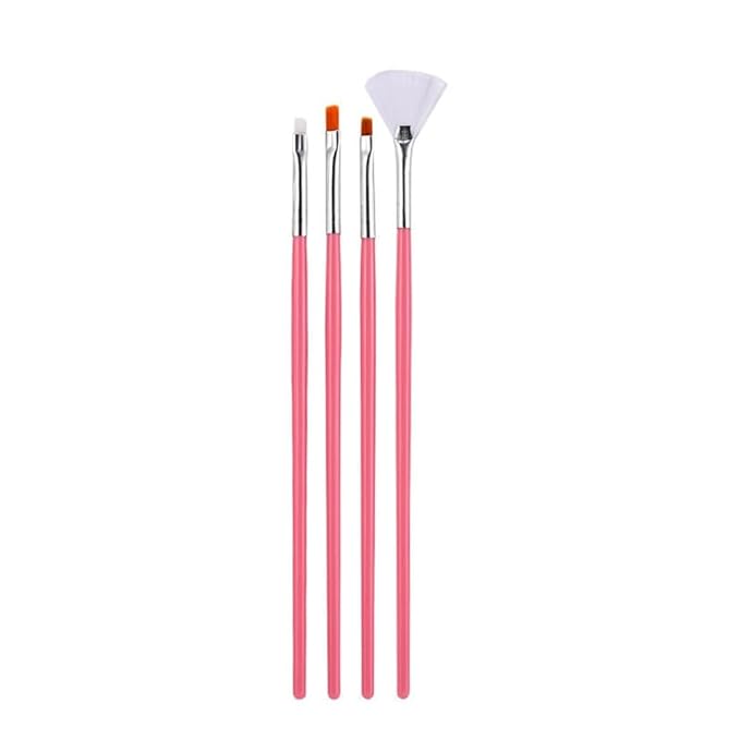20pcs Nail Art Brushes Set, Nail Art Design Pen Painting Tools with Nail Extension Gel Brush, Nail Polish Brush, Builder Nail Gel Brush, Dotting needle,Adhesive drill pen (PinkFlower)-FemmiqueWomen