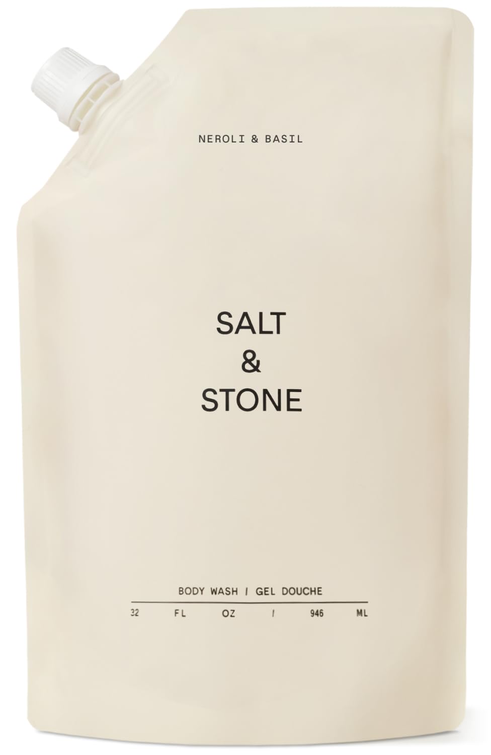 Salt & Stone Body Wash with Antioxidants for Deep Moisture | For Women & Men, Sulfate, Paraben, & Dye Free, Leaving Skin Soft and Hydrated (Neroli & Basil 32 fl oz)-FemmiqueWomen