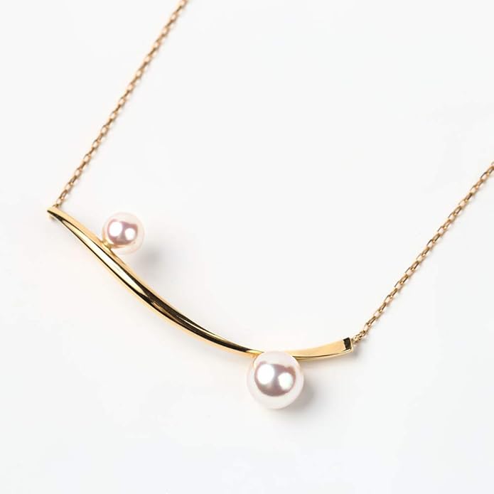 Japanese 4.5-6.0mm Akoya Cultured Pearl Pendant Necklace for Women with 18K Yellow Gold | Stylish Design Excellent Gift | Pearl Necklace-FemmiqueWomen