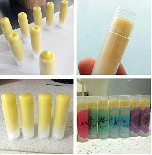 12 Pieces Clear Plastic Empty Lip Balm Tubes Containers DIY Lip Balm Lip Gloss Tube Pipe Bottle-FemmiqueWomen