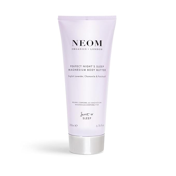 Neom - Magnesium Body Butter | 6.76 Fl Oz (200ml) | Lavender, Chamomile, & Patchouli | Lotion for Sleep with Essential Oils | 100% Natural Fragrances | Nourish & Soften | Signature Sleepy Scent-FemmiqueWomen