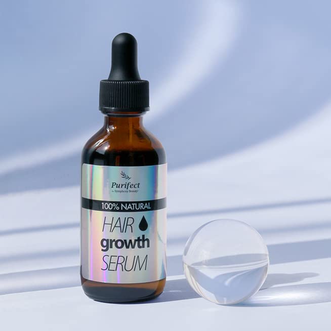 100 Natural Botanical Hair Growth Serum for Nourishing Hair Scalp and Protecting Hair loss, Moringa Camellia Rosemary Castor Tea Tree Peppermint Jojoba Blended , Made In USA (2oz)-FemmiqueWomen