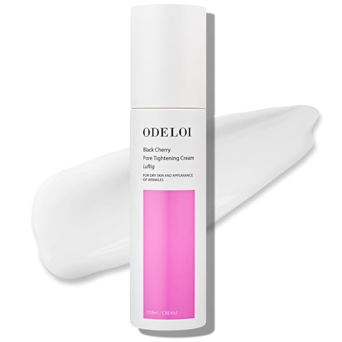 Black Cherry Pore Tightening Cream Luftig, Pore Minimizer, Black Cherry Extract, AHA, Hydrolyzed Collagen, Korean Skincare, All Skin Types, 3.3 fl.oz / 100ml-FemmiqueWomen
