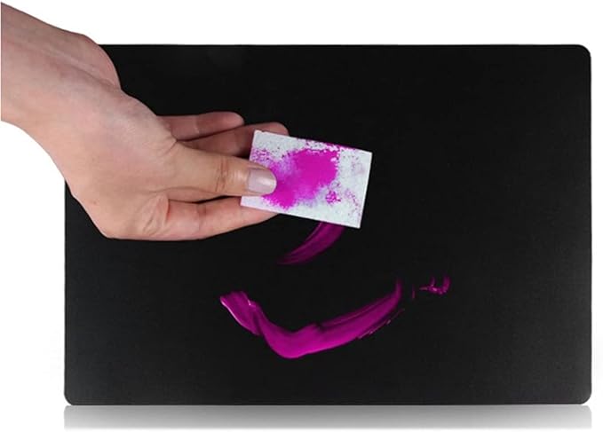 10Sheets Plastic Nail Art Palette Nail Painting Board Nail Drawing Board Nail Painting Mixed Color Palettes Paint Mixing Palette for Nail-Art Beauty Salon Color Cream Mixing, Black-FemmiqueWomen