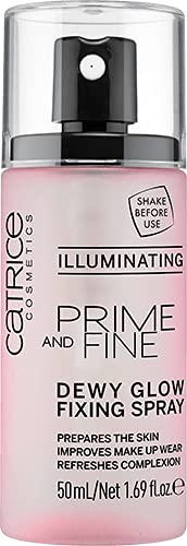Catrice | Prime & Fine Illuminating Dewy Glow Spray | Transparent and Fast Drying Fixing Spray| Paraben Free & Vegan | Cruelty Free (Pack of 1)-FemmiqueWomen