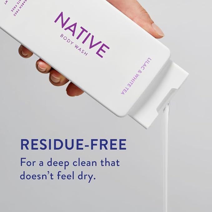 Native Body Wash Contains Naturally Derived Ingredients | For Women & Men, Sulfate, Paraben, & Dye Free Leaving Skin Soft and Hydrating | Lilac & White Tea 18 oz - 2 Pk-FemmiqueWomen