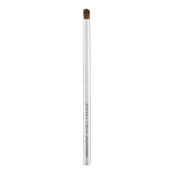 Mirabella Small Crease Eyeshadow Brush, Premium Professional Makeup Brush Collection, Cruelty-Free Synthetic Bristle Brush, Hand-Sculpted Brushed Aluminum Handle, Luxury Blending Brush for Makeup-FemmiqueWomen