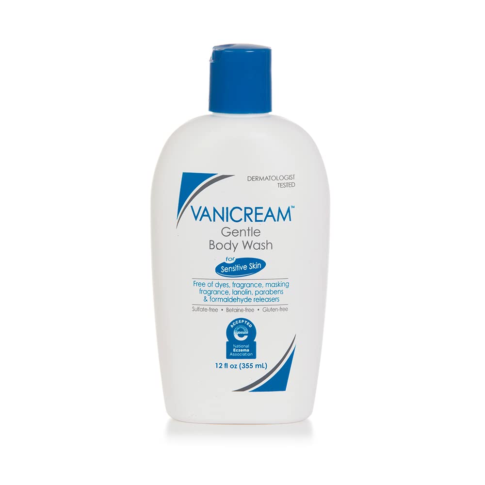 Vanicream Gentle Body Wash, 12 Fl Oz, Formulated without Common Irritants for Sensitive Skin, Gentle Cleanse and Moisture, Removes Dirt & Oils, Non-Drying, pH-Balanced Shower Gel-FemmiqueWomen