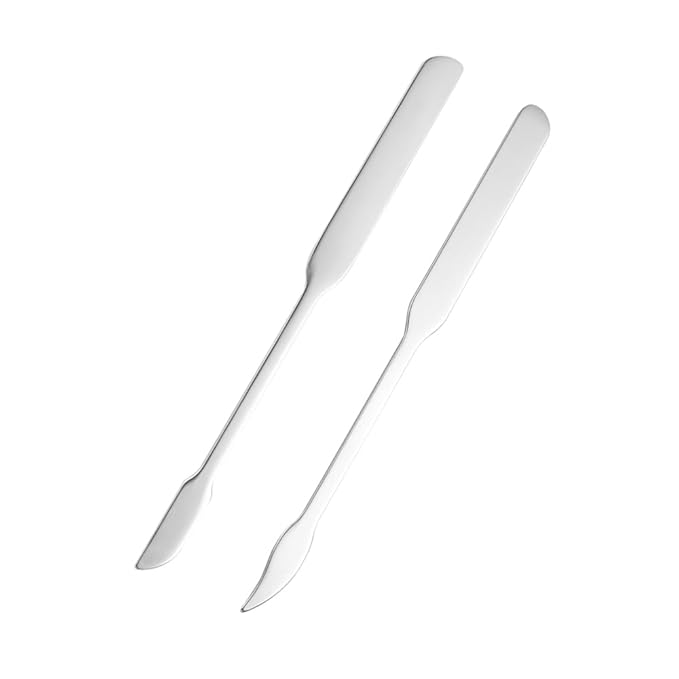 3pcs Cosmetic Mixing Makeup Spatula Nail Art Palette,Spoon Stainless Steel Spatula Face Brush Stirring Embossing Stick Makeup Brushes Cosmetic Tools Nail Polish Mix Stick-FemmiqueWomen