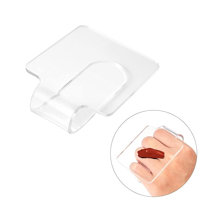 2PCS Clear Acrylic Professional Makeup Palette Handheld Cosmetic Nail Art Manicure Palette for Mixing Foundation Cosmetics Eyeshadow Cremes-FemmiqueWomen