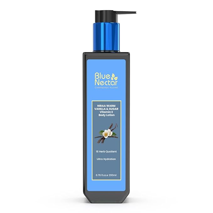 Blue Nectar Shea Butter Moisturizing Body Lotion with Vanilla & Vitamin E for Hydration | Body Lotion for Dry Skin | For Women & Men (12 Herbs, 6.76 Fl oz)-FemmiqueWomen