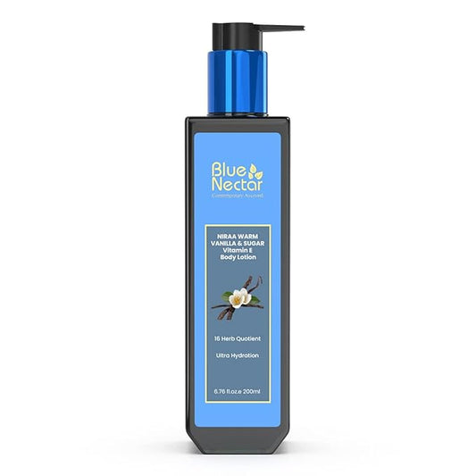 Blue Nectar Shea Butter Moisturizing Body Lotion with Vanilla & Vitamin E for Hydration | Body Lotion for Dry Skin | For Women & Men (12 Herbs, 6.76 Fl oz)-FemmiqueWomen