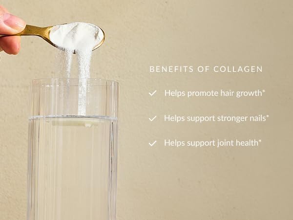 Beam Collagen Powder, Collagen for Women, Collagen with Hyaluronic Acid, Collagen Peptides Type 1 and 3, with Biotin, Grass Fed Bovine, Third-Party Tested, Best for Coffee, Vitamin C, 60 Servings-FemmiqueWomen