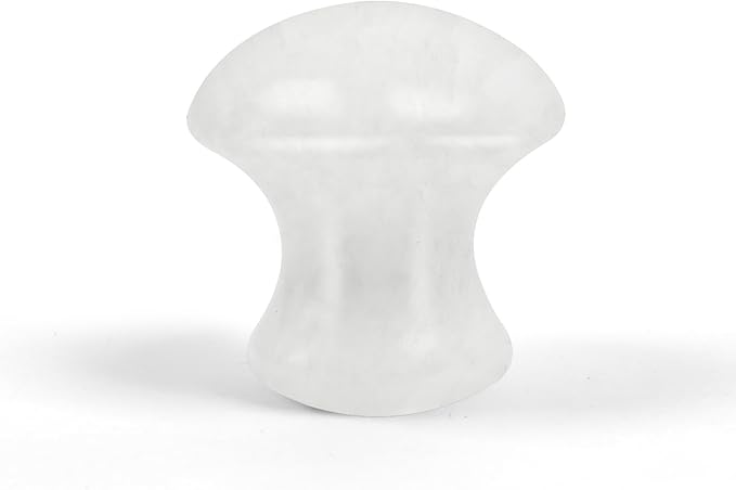 1 Pc Mushroom Jade Gua Sha Facial Tools, Jade Roller Guasha Massage Crystal WhiteJade Stone Mushroom Shaped Face Lift Remove Wrinkles Massager for Women Spa, Massage Knobs for Body Relaxing-FemmiqueWomen