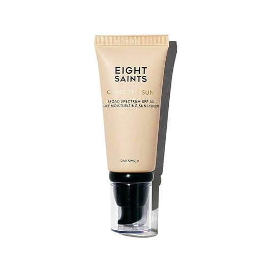 Eight Saints Chase the Sun Broad Spectrum SPF (30) Face Moisturizing Sunscreen, Natural and Organic Mineral-Base Sun Protection Daily Face Moisturizer, 2 Ounces, New Formula-FemmiqueWomen