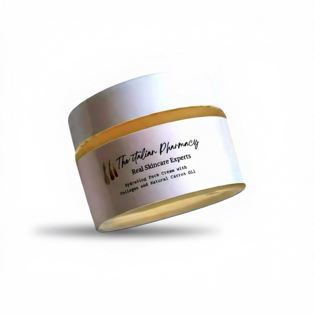 Hydrating Face Cream with Carrot Oil & Collagen – Anti-Aging Face Moisturizer for Glowing Skin – Deep Hydration & Wrinkle Reduction – Lightweight Daily Day & Night Cream-FemmiqueWomen