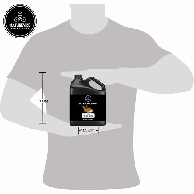 Naturevibe Botanicals Golden Jojoba Oil 32 oz – 100% Pure, Cold-Pressed Moisturizer for Skin & Hair | Antioxidant-Rich, Non-Greasy, Carrier Oil & Daily Hydration-FemmiqueWomen