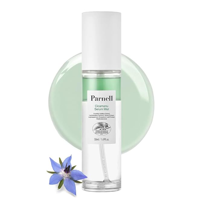 Parnell Cicamanu Serum Mist - Centella Asiatica, Hyaluronic Acid, Ceramide, LHA, Balancing Oil, Moisturizing and Soothing for Radiant Skin (1.69 Fl Oz / 50ml)-FemmiqueWomen