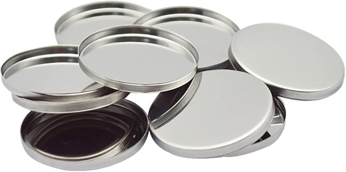 20 Pcs Metal Eyeshadow Pans Round Empty Round Eyeshadow Palette Cosmetic Eyeshadow Tin Reffilable Blush Pans Compact Makeup Tin-FemmiqueWomen